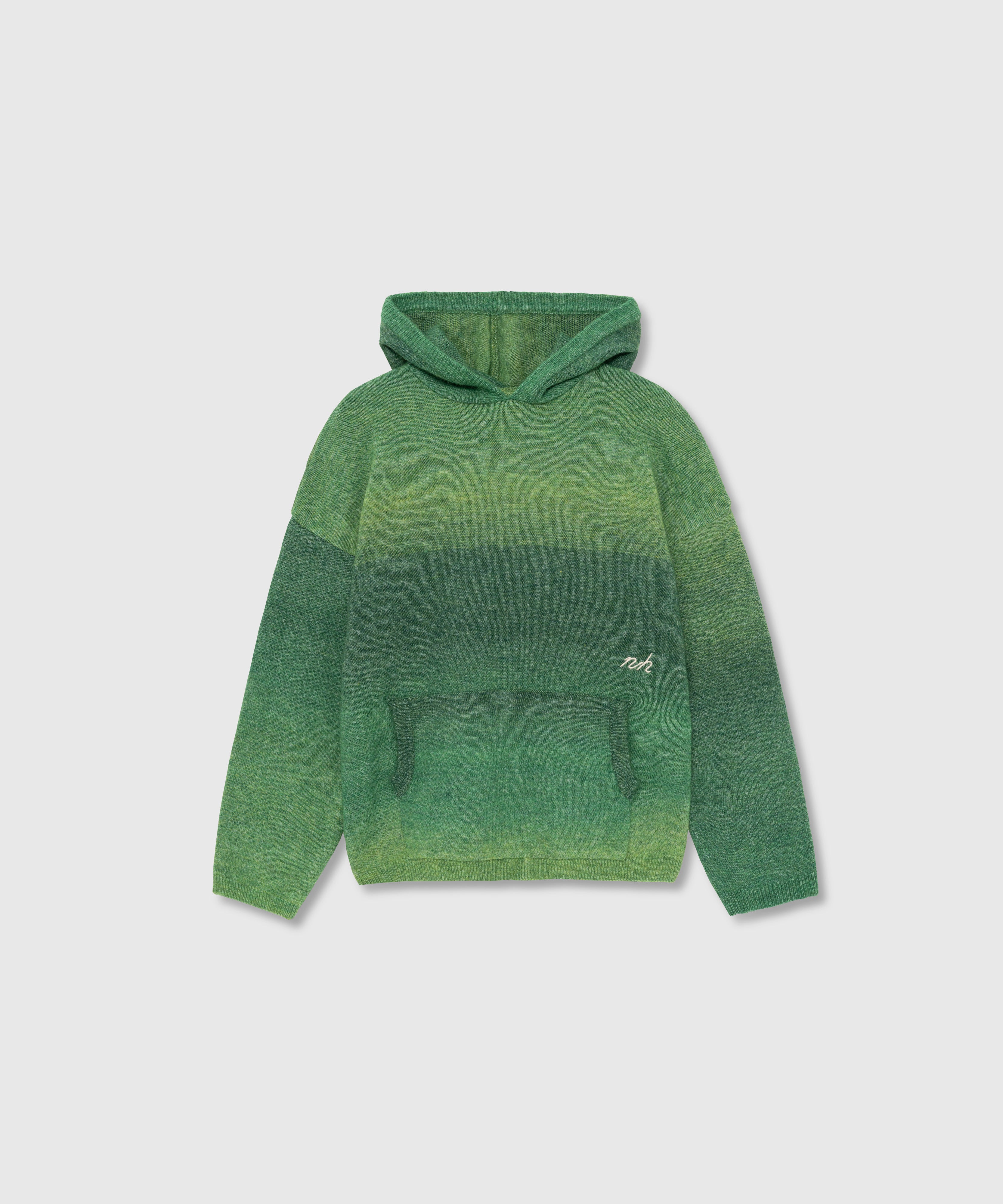 NIEEH gradient knitted hooded sweatshirt #BDJ35038