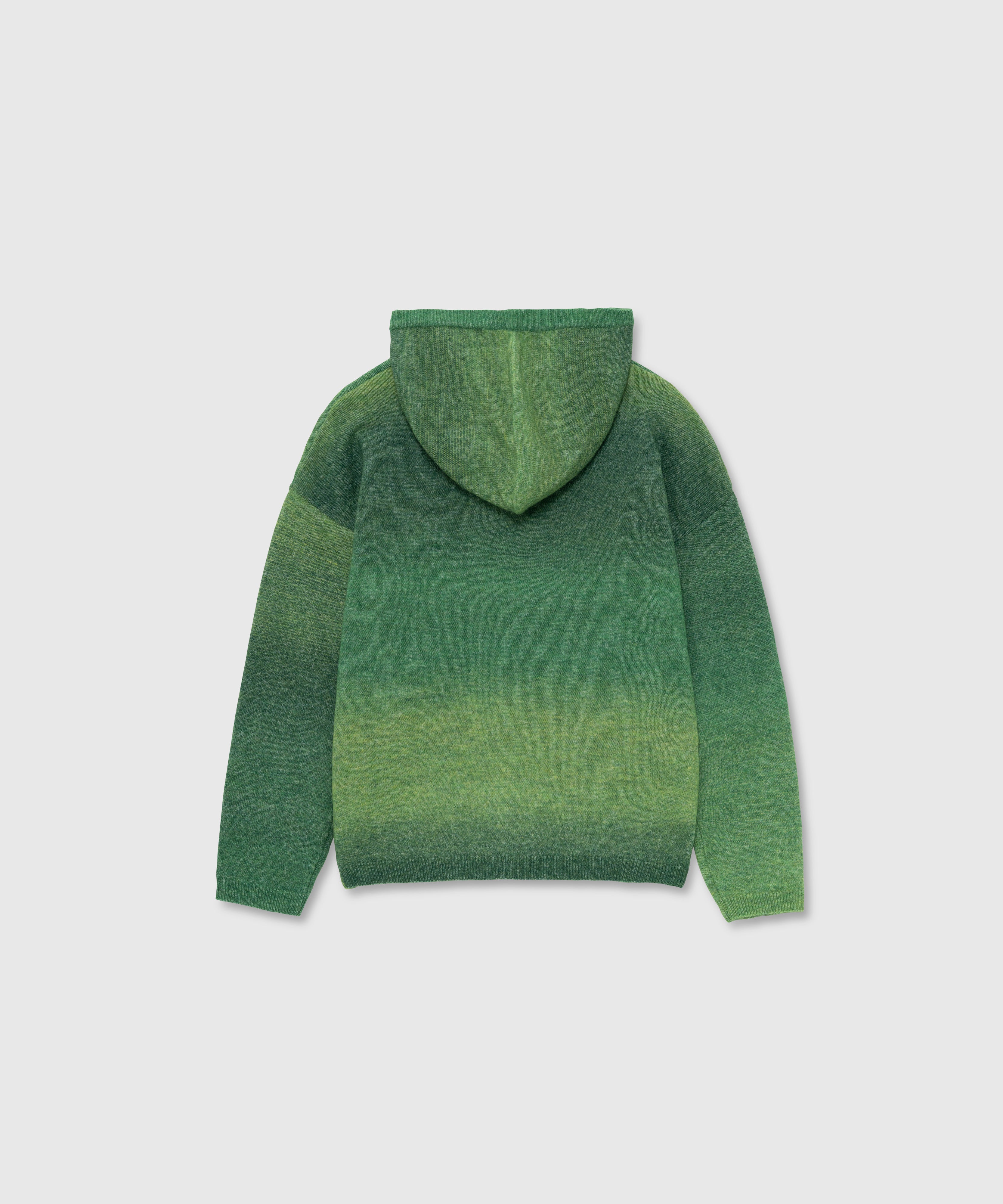 NIEEH gradient knitted hooded sweatshirt #BDJ35038