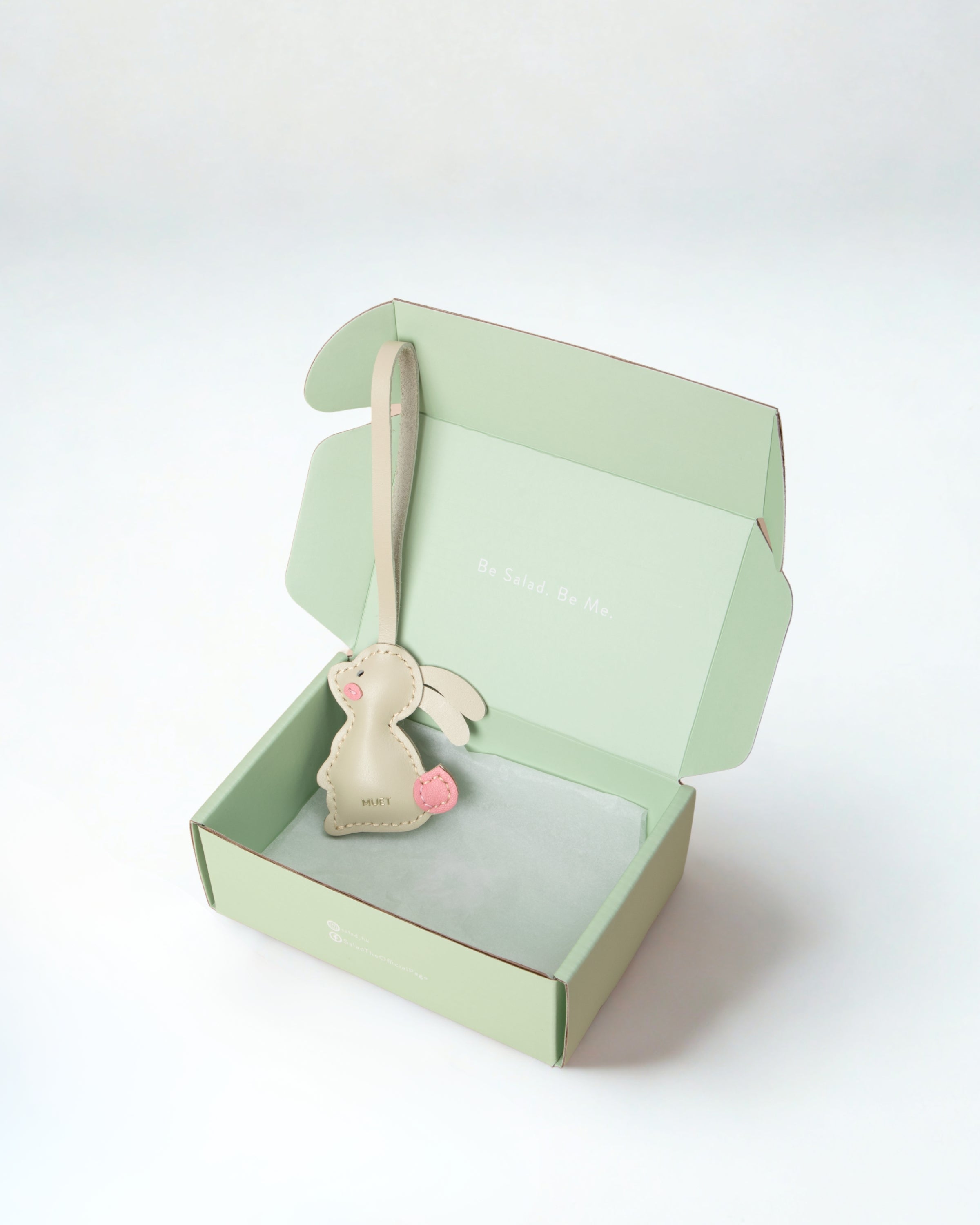 MUET 真皮手工小兔吊飾