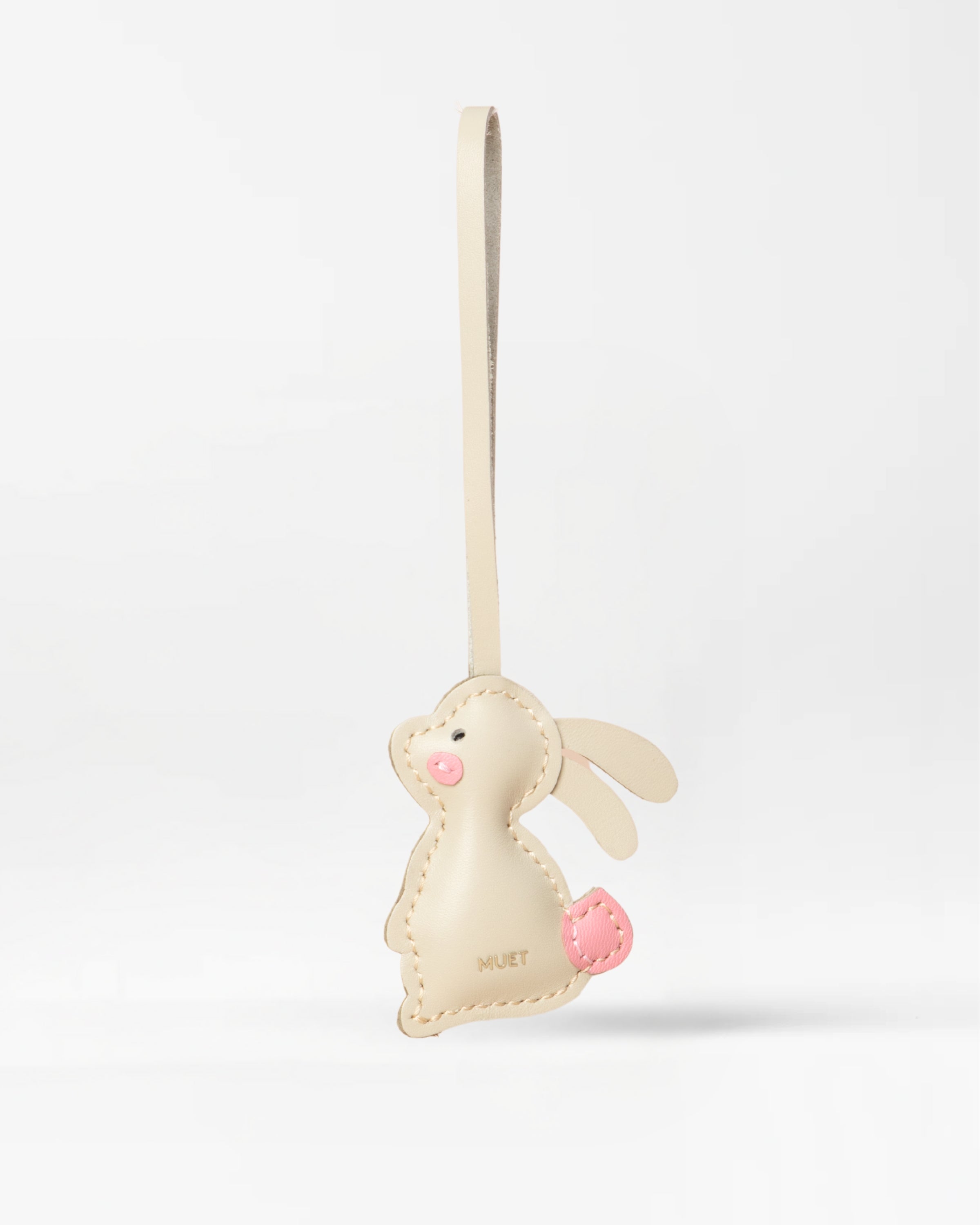 MUET 真皮手工小兔吊飾