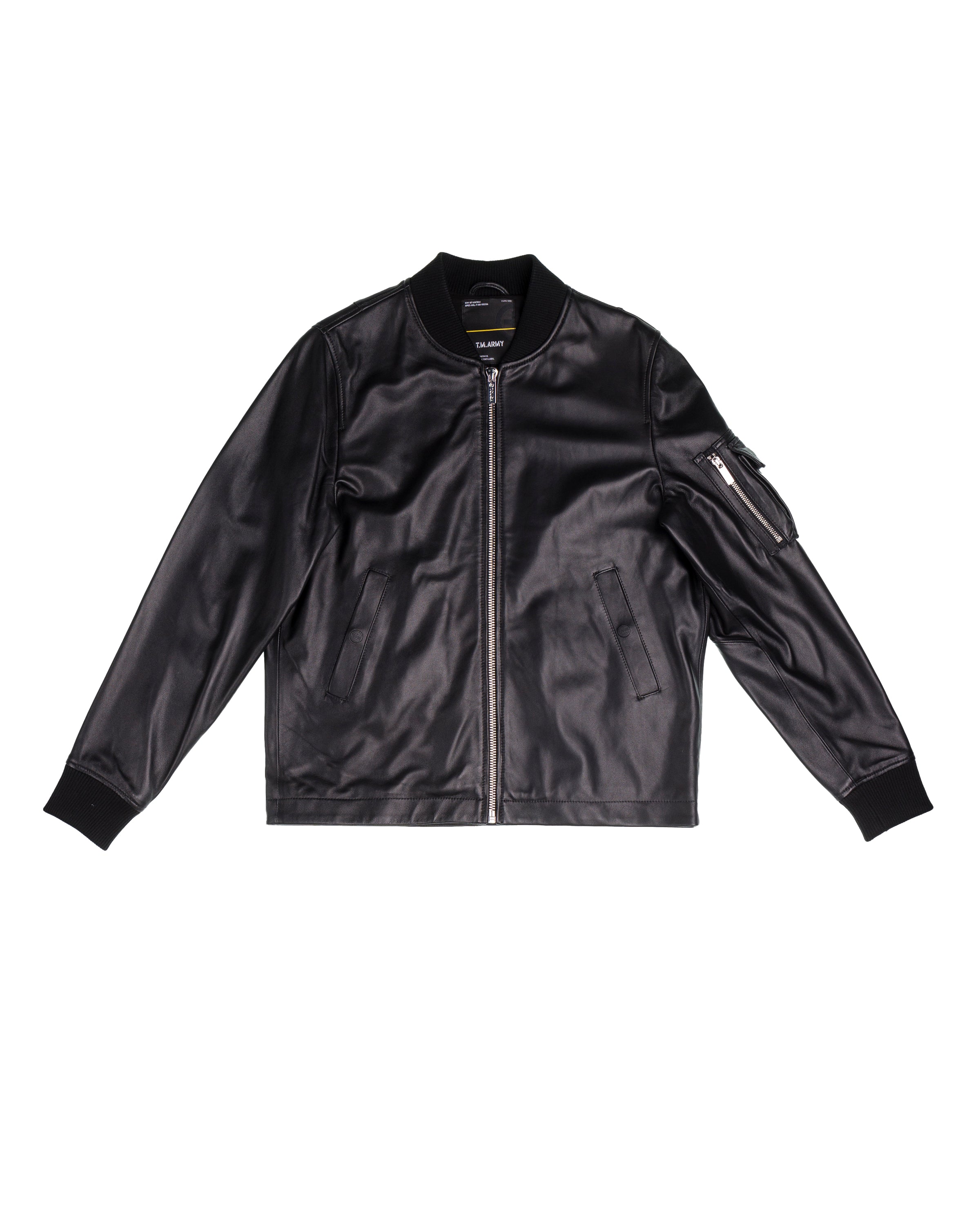 TOUGH JEANSMITH ZIP-UP LEATHER JACKET