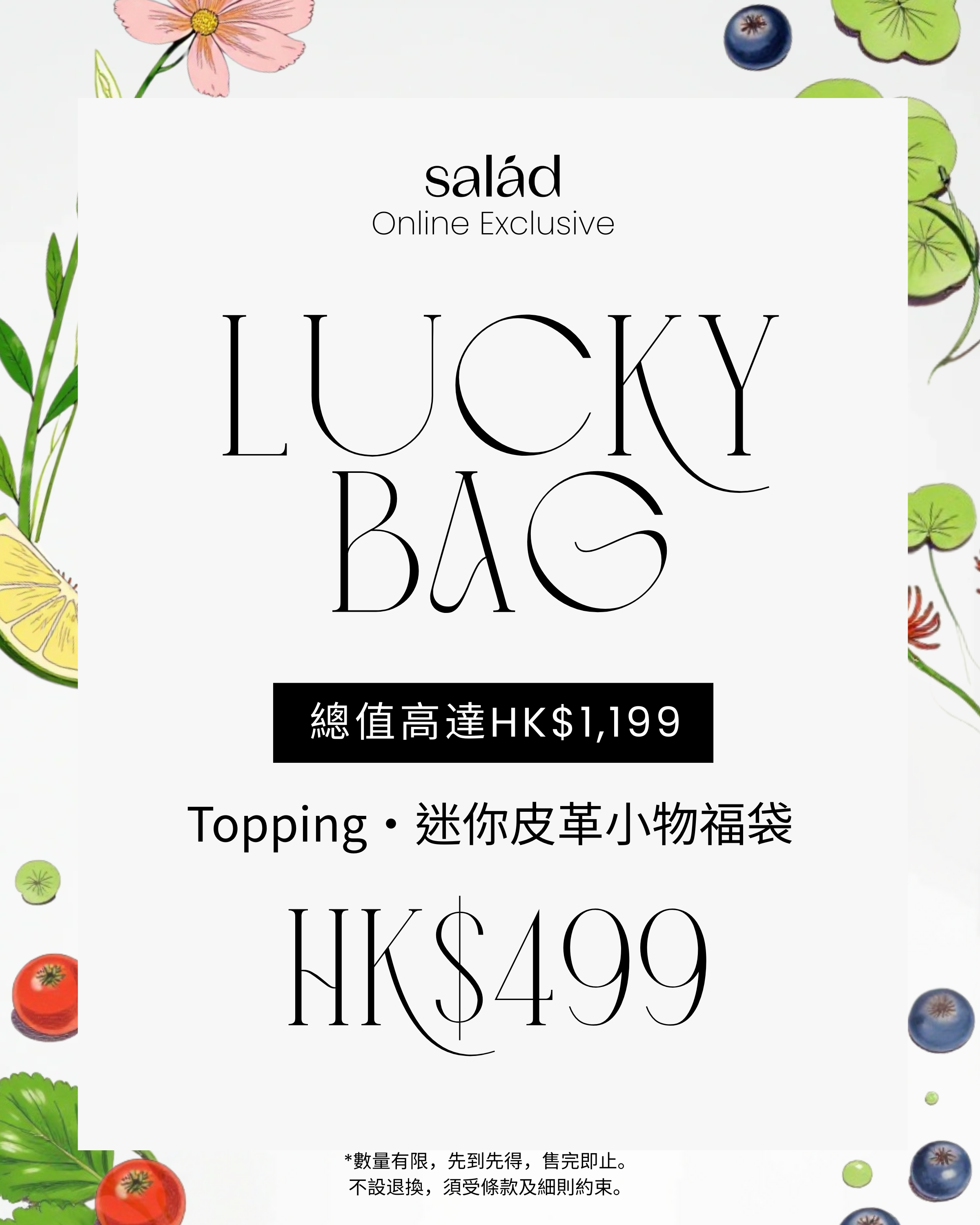 Salad Topping Lucky Bag 迷你皮革小物福袋