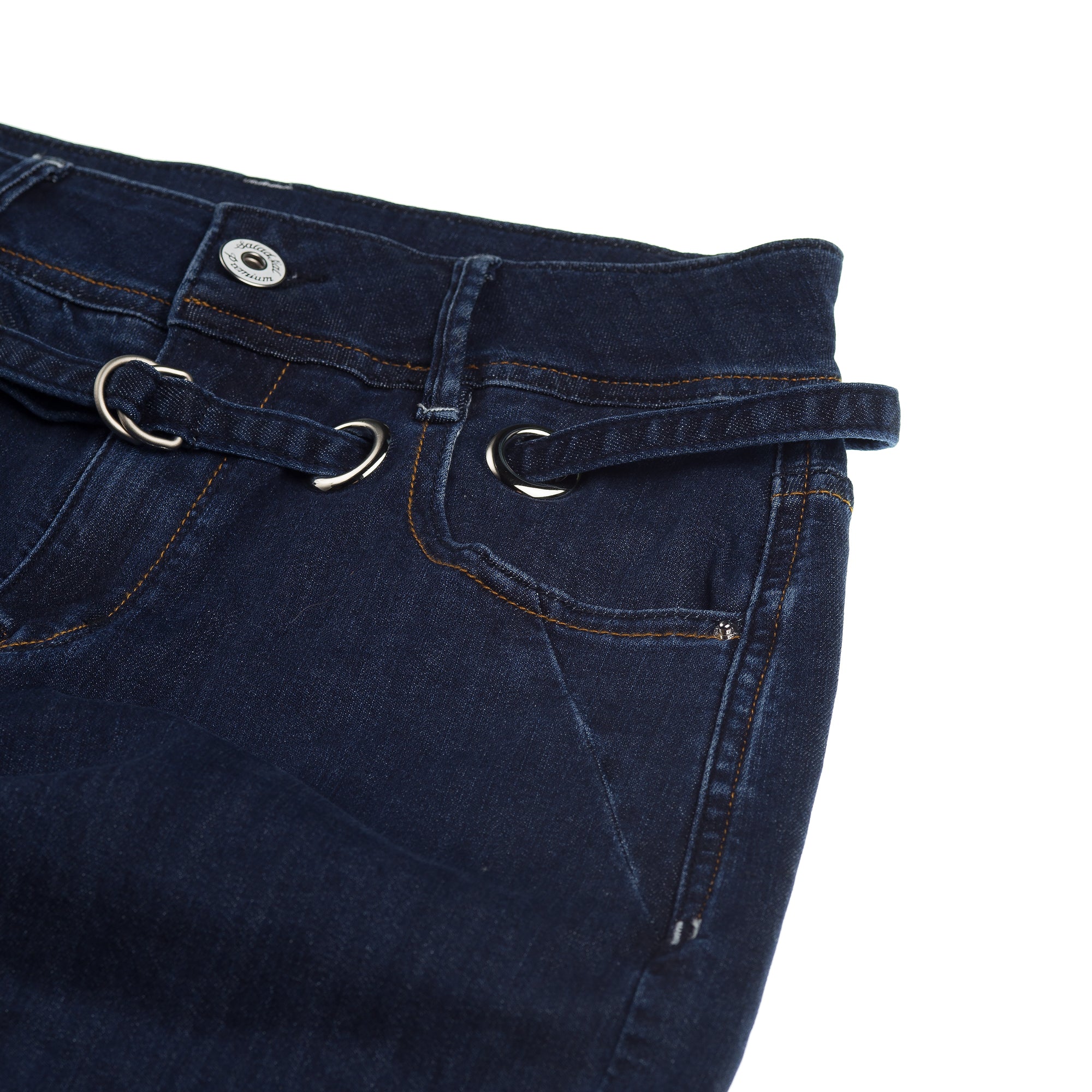Salad dark blue straight-leg jeans #S22F-114
