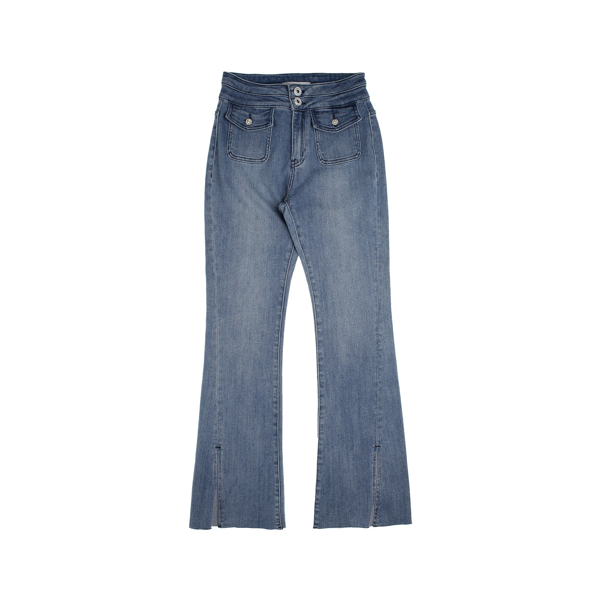 Salad amphibious patch pocket jeans #S22F-115