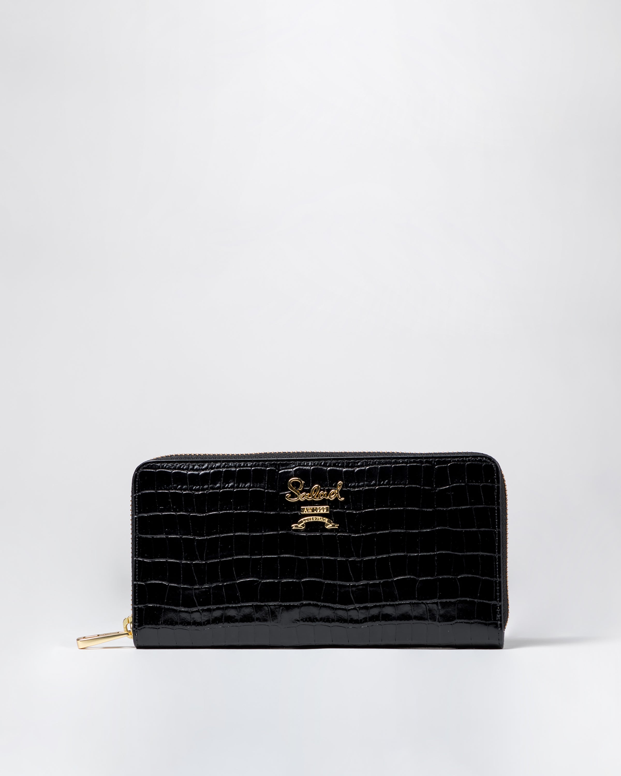 Salad Round Zip long silver bag