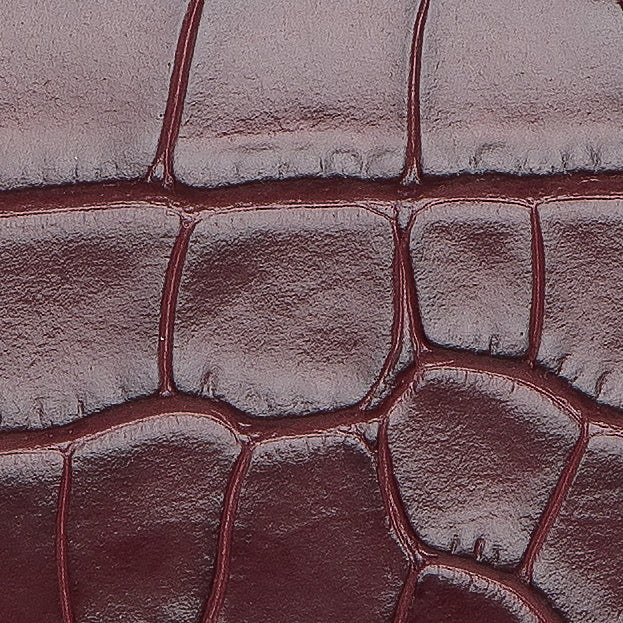 棗紅色鱷花皮,Burgandy Croc Skin Texture