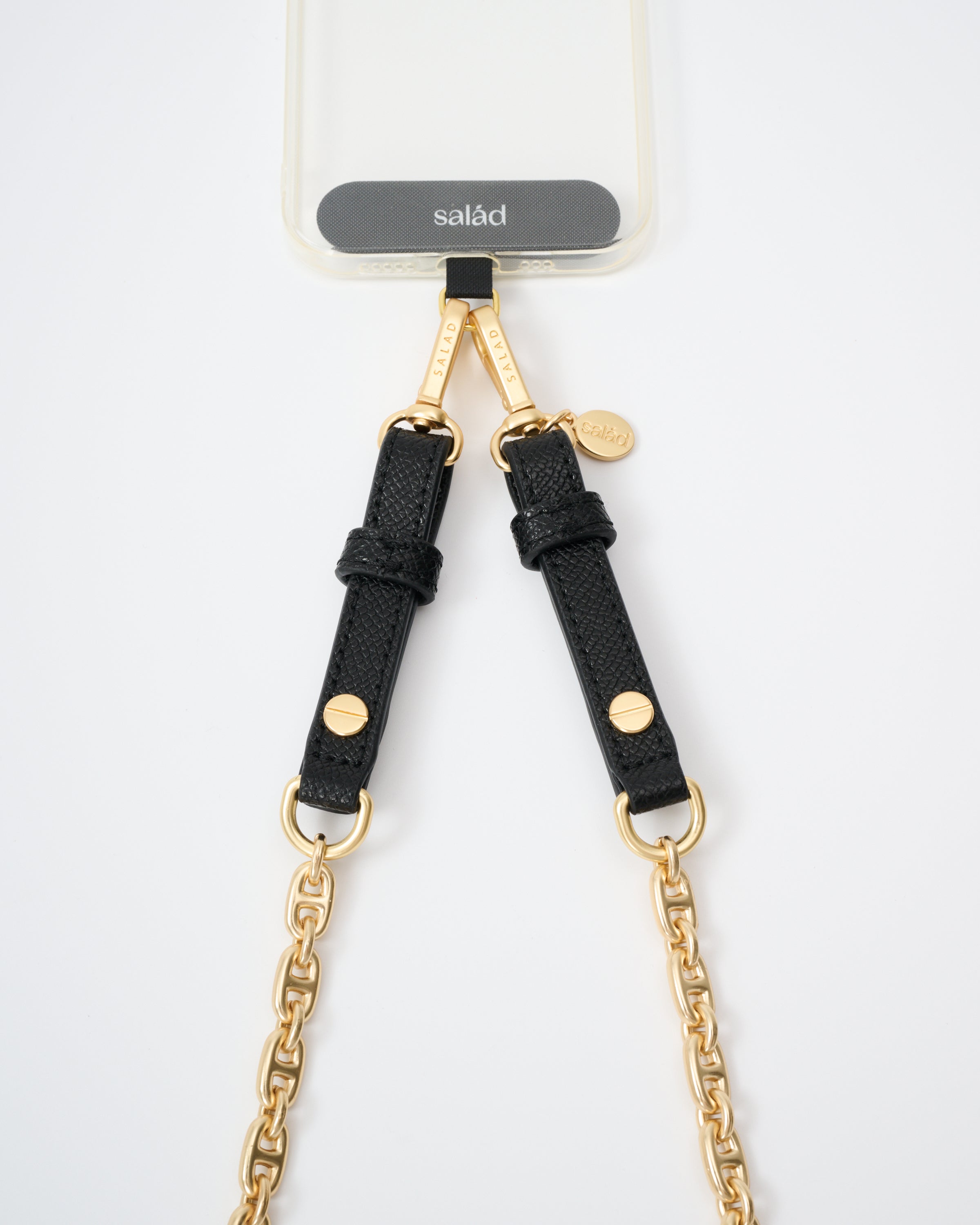 Salad Chain with leather 真皮手機組合吊飾