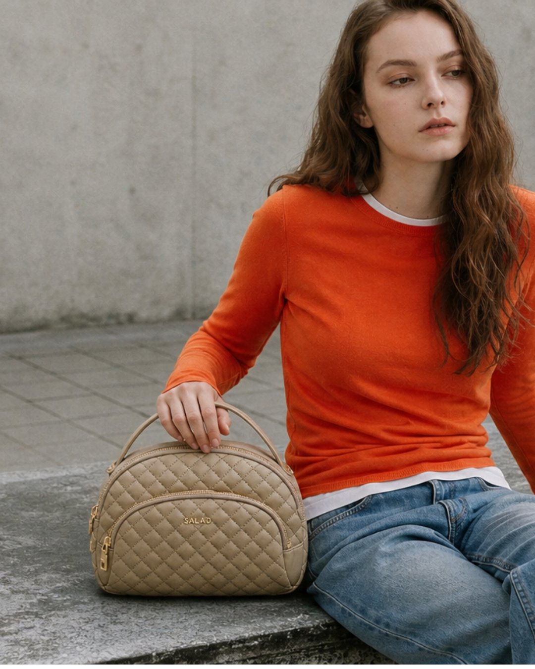 Salad Small Round leather 肩袋