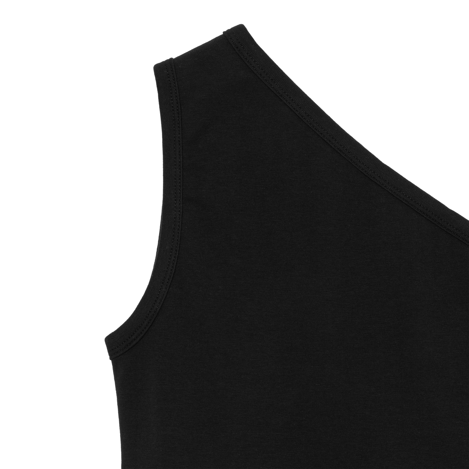 NIEEH Women's Black Unbalance Sleeveless Shirts