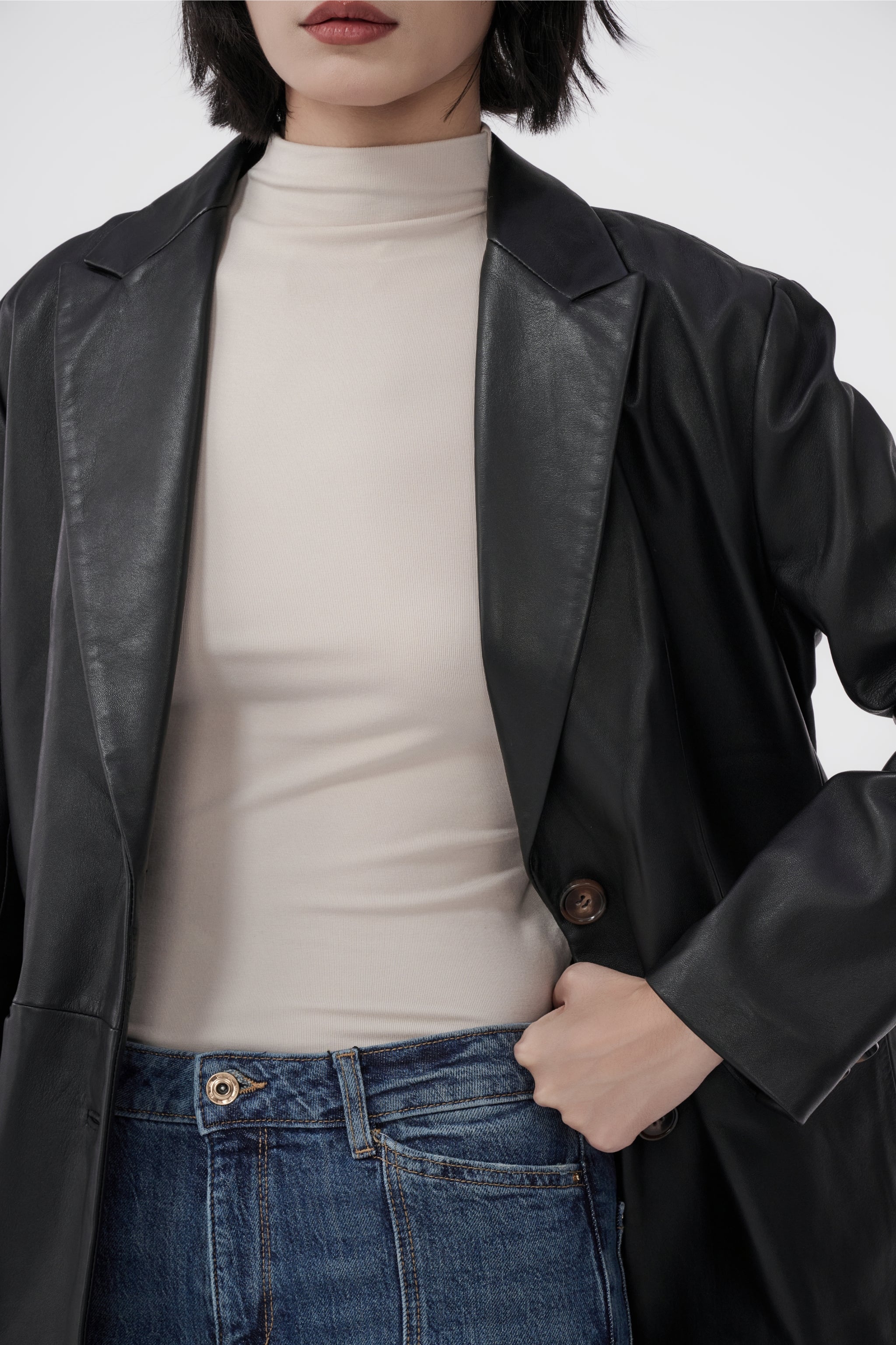 Salad 跌膊西裝皮褸