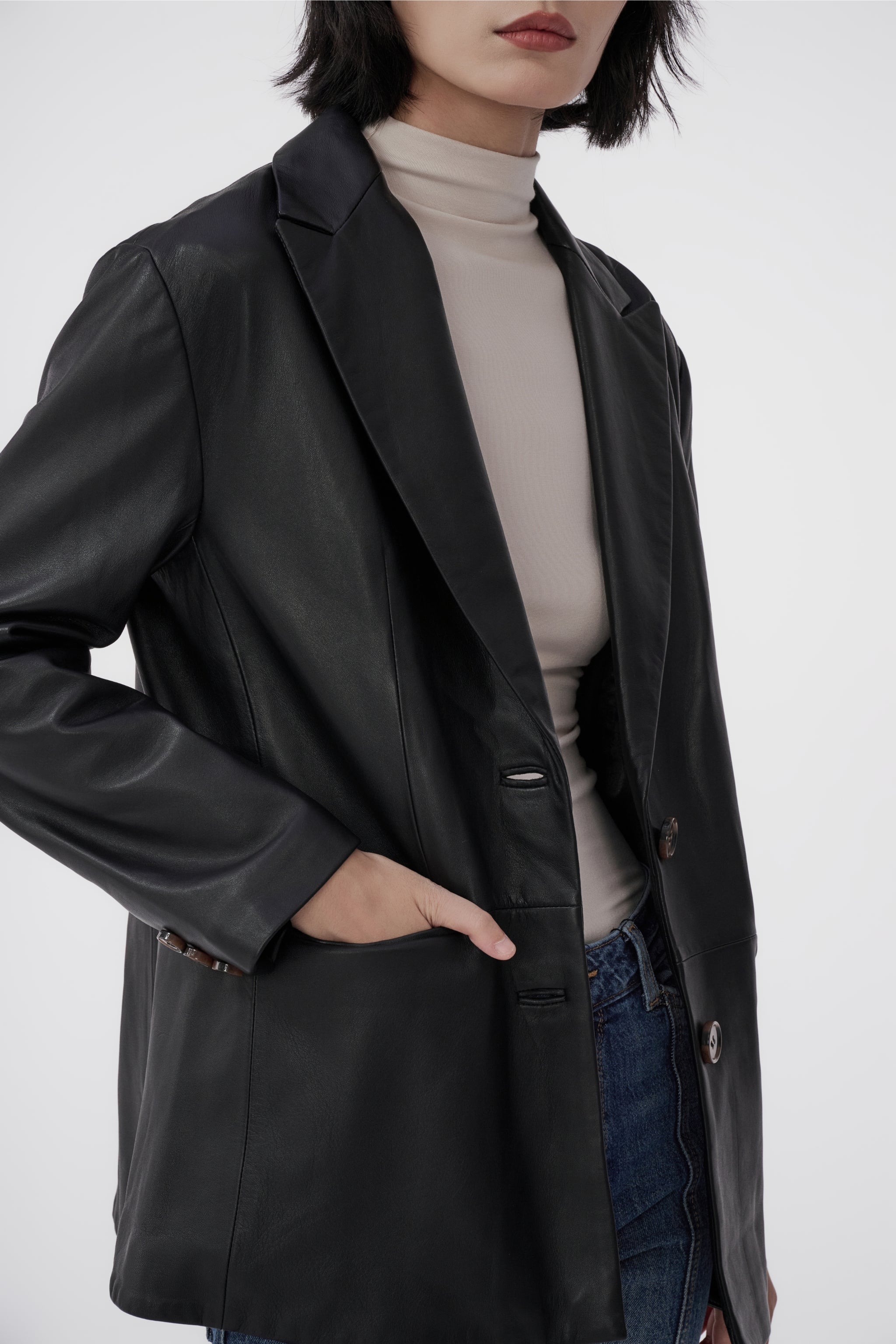 Salad 跌膊西裝皮褸