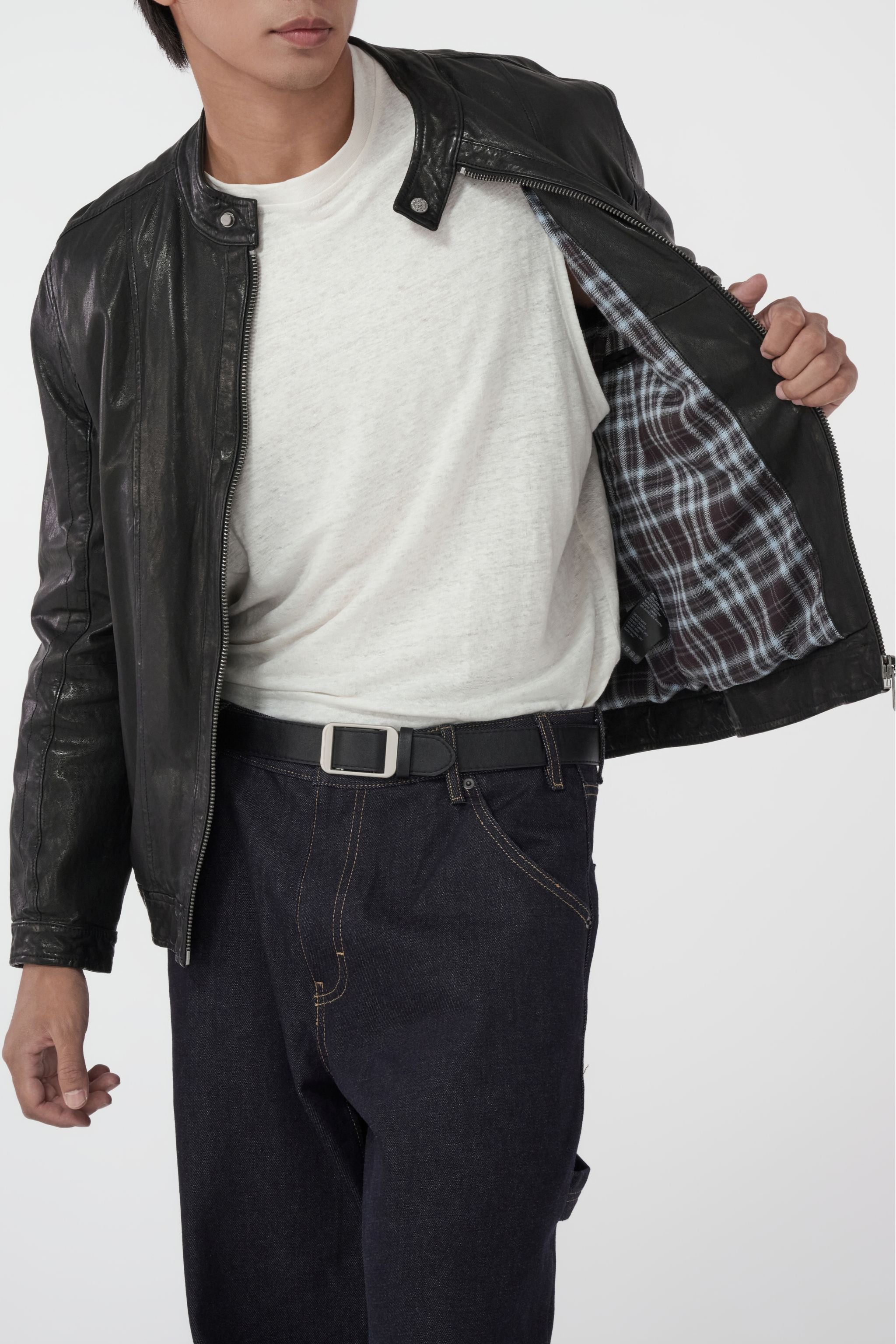 TOUGH JEANSMITH 黑色皮革夾克