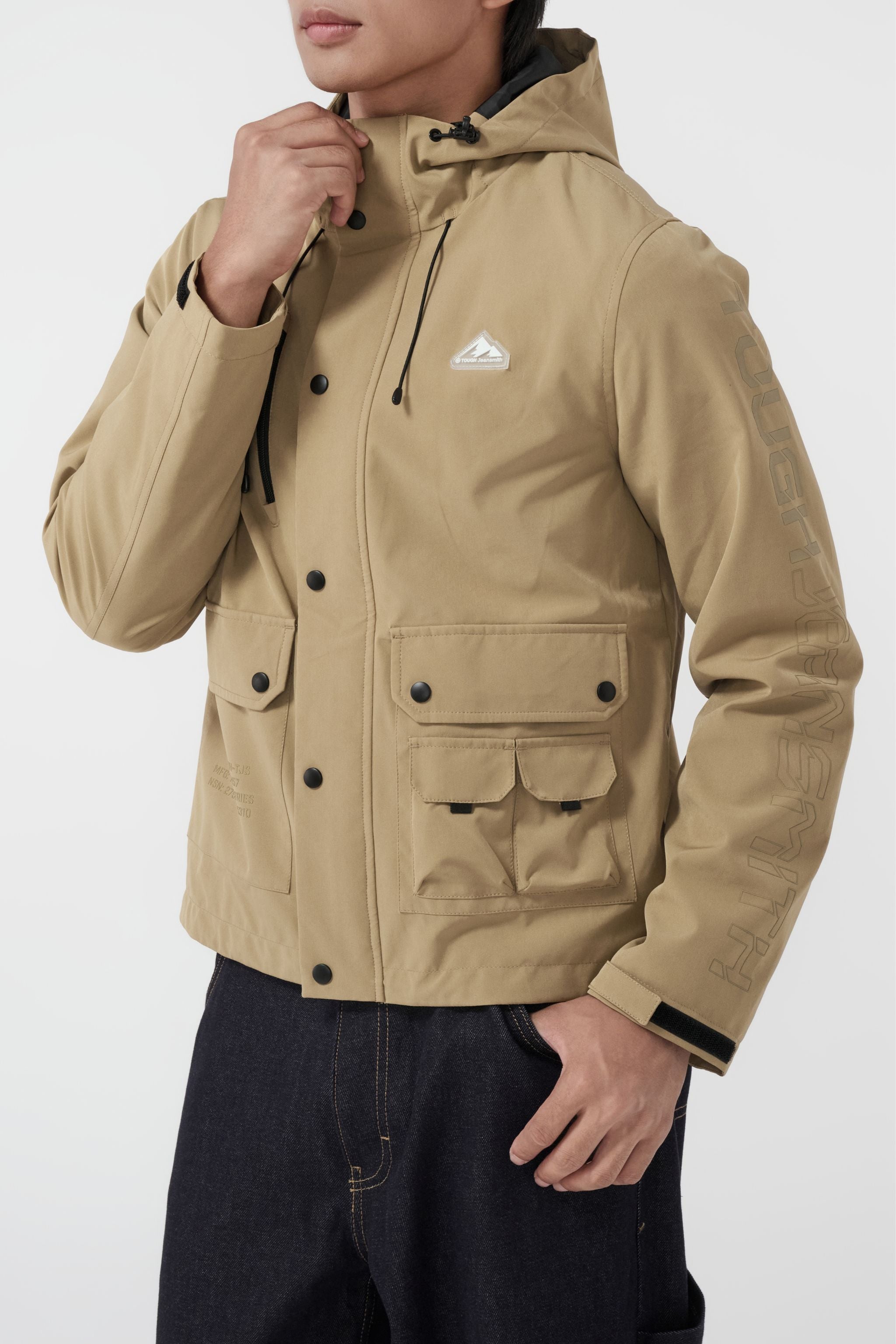 TOUGH JEANSMITH 杏色多袋外套