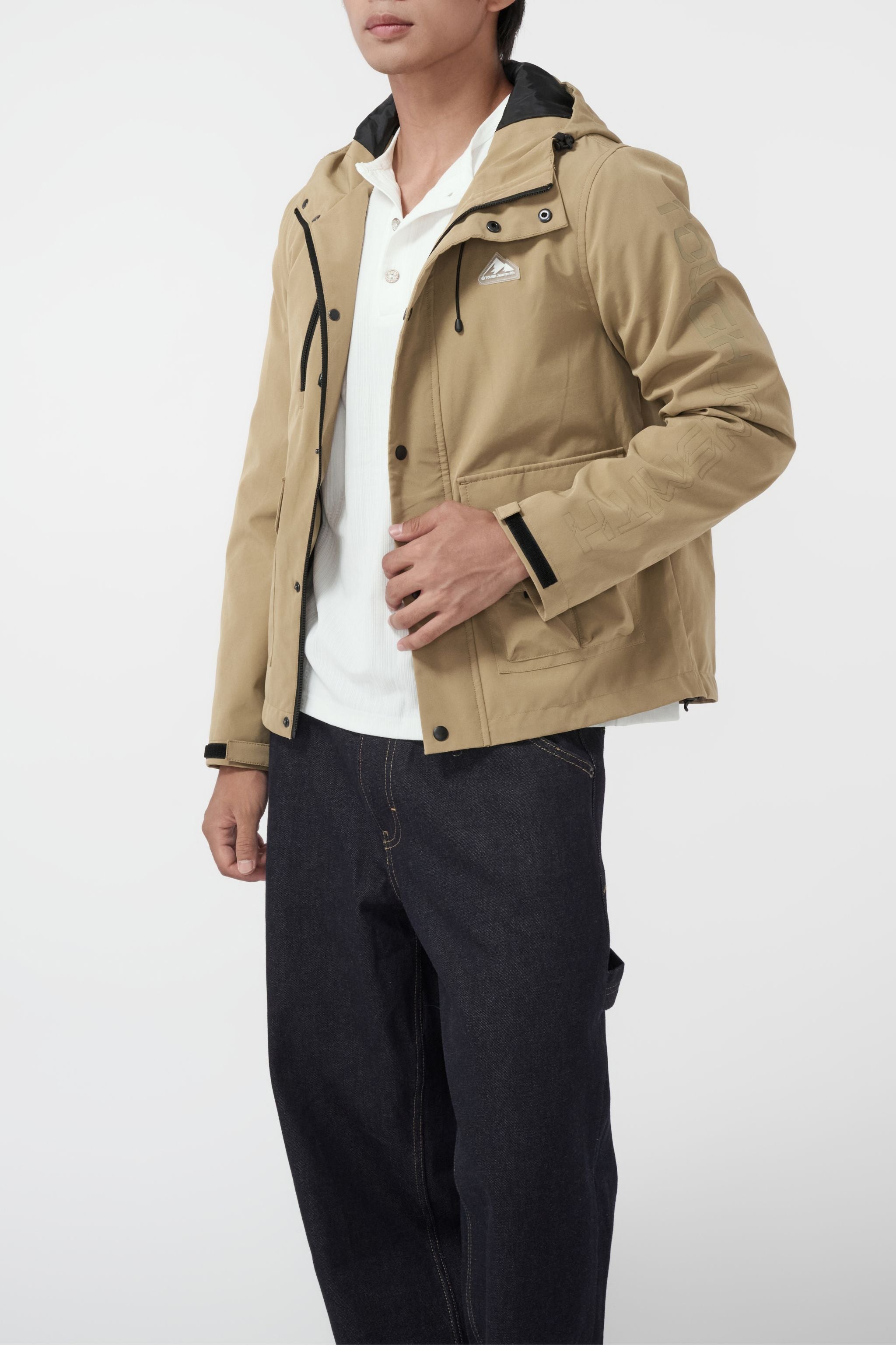 TOUGH JEANSMITH 杏色多袋外套